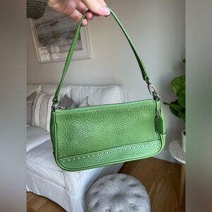 Early 2000s Coach Purse / Wristlet Lime Green